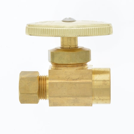 Jones Stephens 1/2" SWT x 3/8" OD Rough Brass Multi Turn Supply Stop, Straight S10422